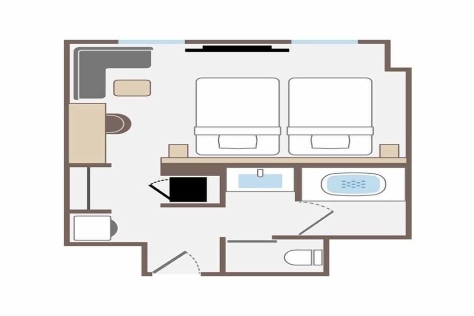 Desk, blackout drapes, iron/ironing board, free WiFi