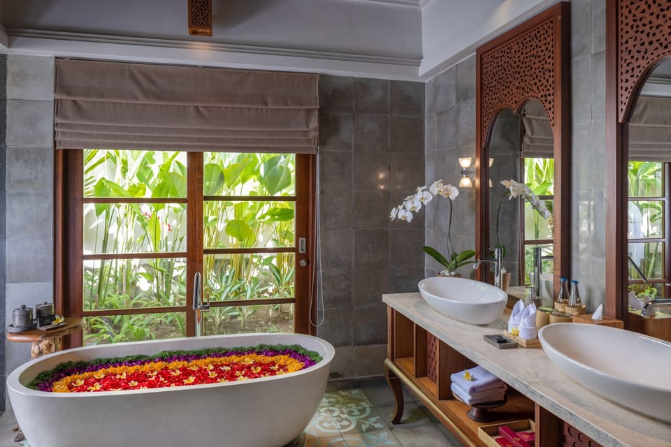Villa, 1 Bedroom, Private Pool | Bathroom | Free toiletries, hair dryer, bathrobes, towels