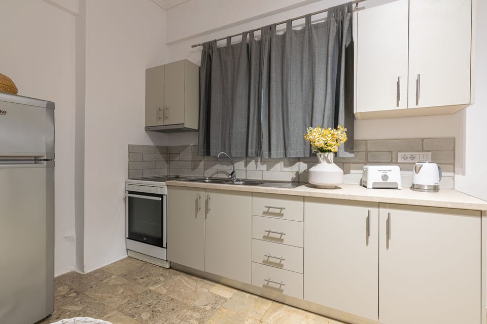 Apartment, 1 Bedroom | Private kitchen | Fridge, electric kettle