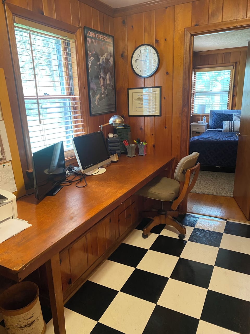 Office space attached to first floor bedroom