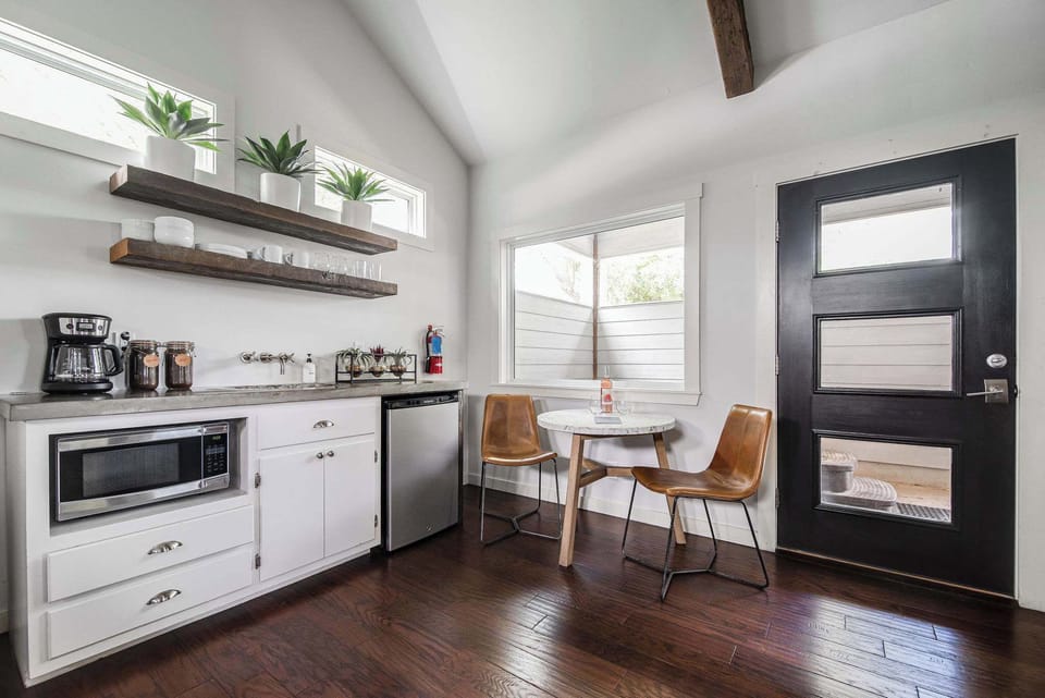 Dining nook for your morning coffee (door leads to courtyard with private hot tub)