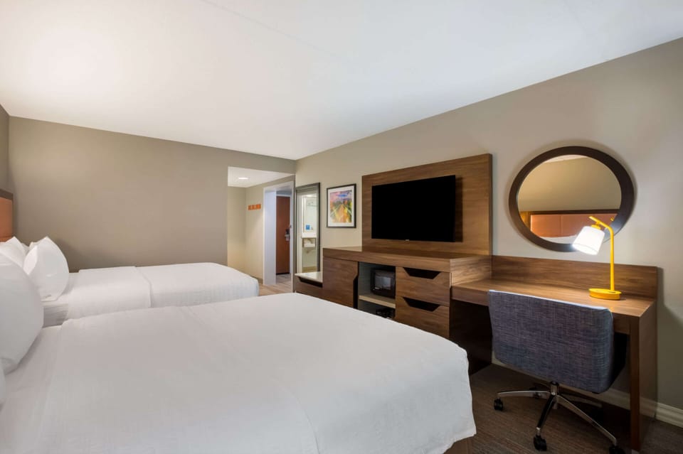 Room, 2 Double Beds, Non Smoking | Hypo-allergenic bedding, in-room safe, soundproofing, iron/ironing board