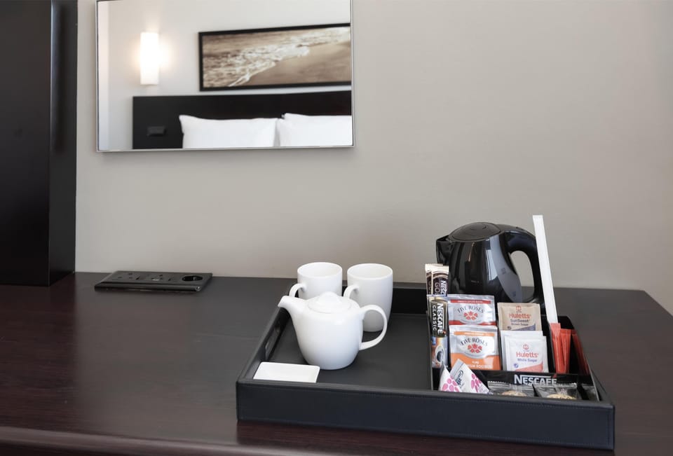 In-room safe, desk, laptop workspace, blackout drapes