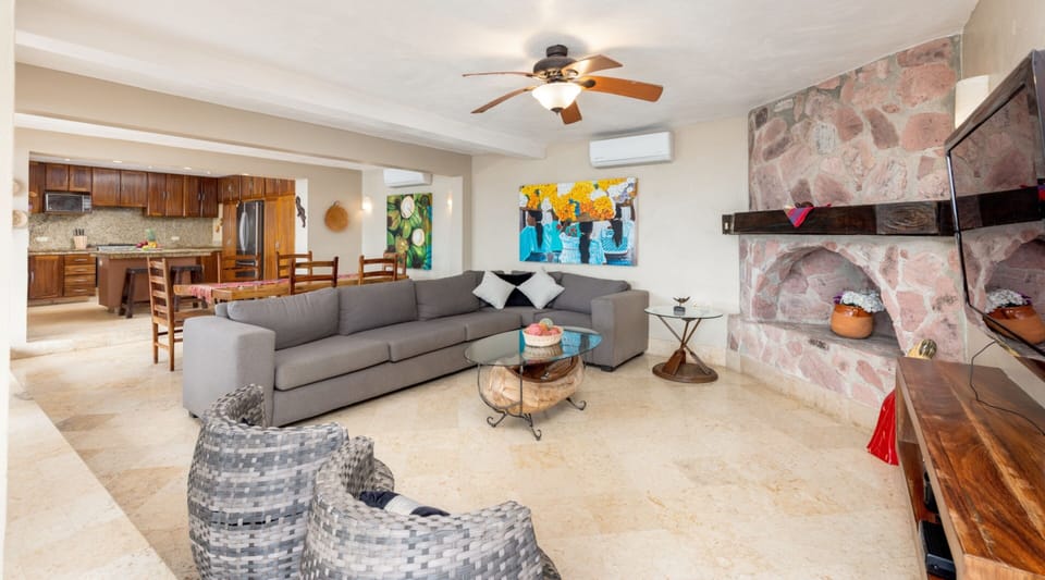 Family House, 4 Bedrooms | Living area | Flat-screen TV