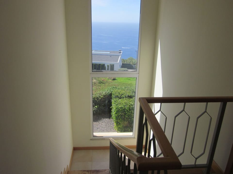 Upstairs with sea views !