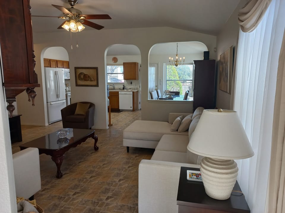 Open layout for gathering with your family and enjoying your kids and pets. 