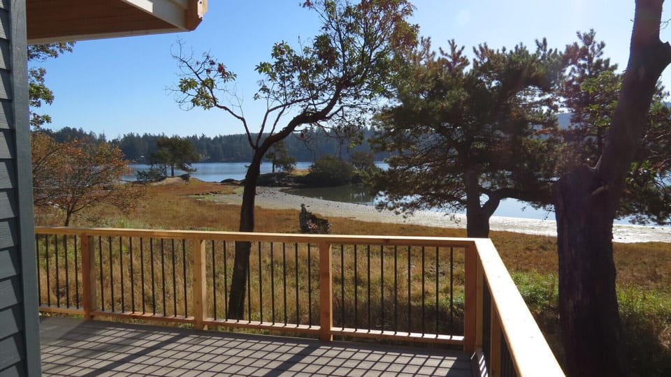Lower deck view of clamming beach & Picnic Island