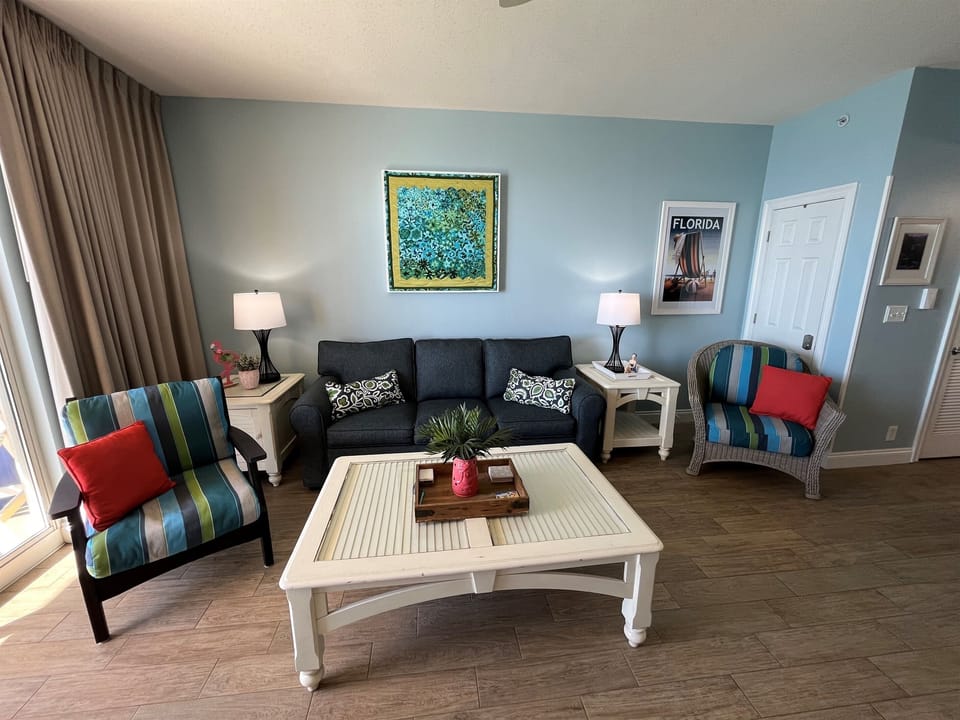 Relax in style. Plenty of comfortable seating for the whole family after a day in the sun.