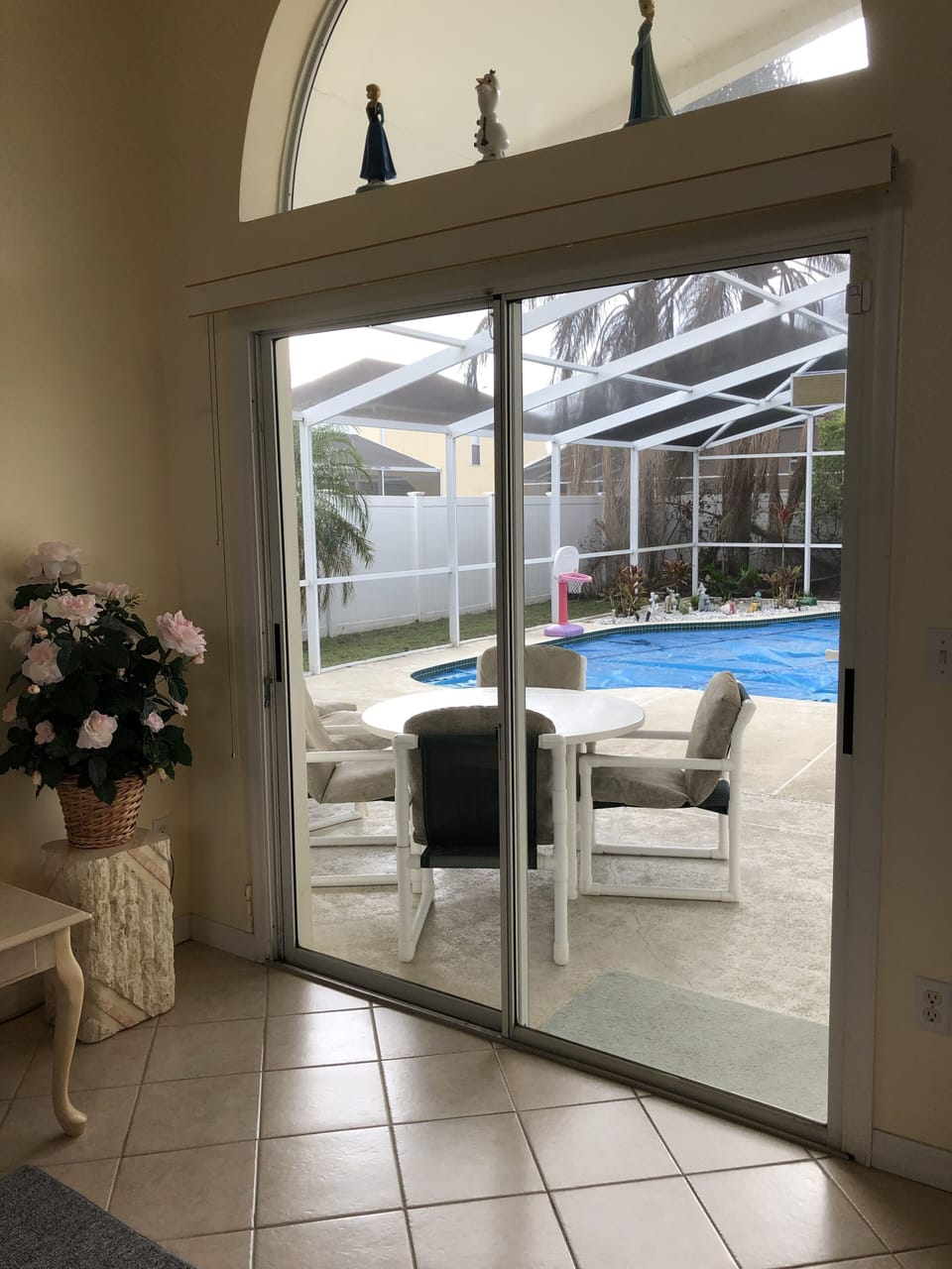 Pool view from living room