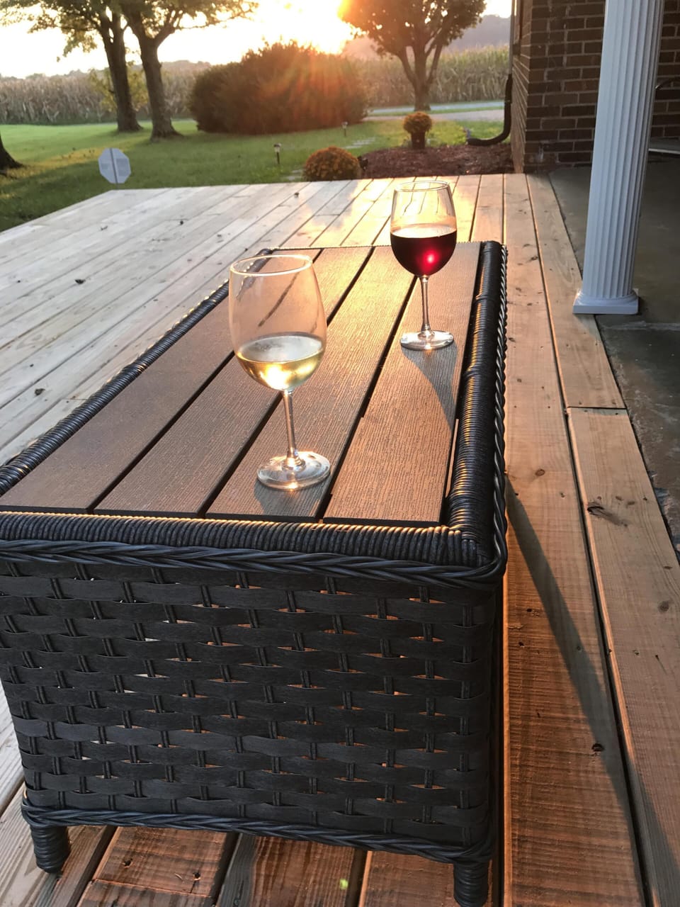 Or catch the sunset on the front deck .