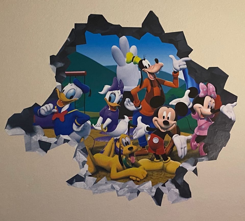 Mickey room with two full size beds