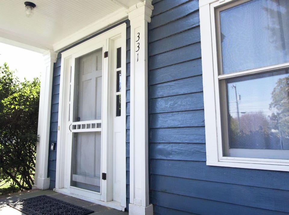 Covered front entry.