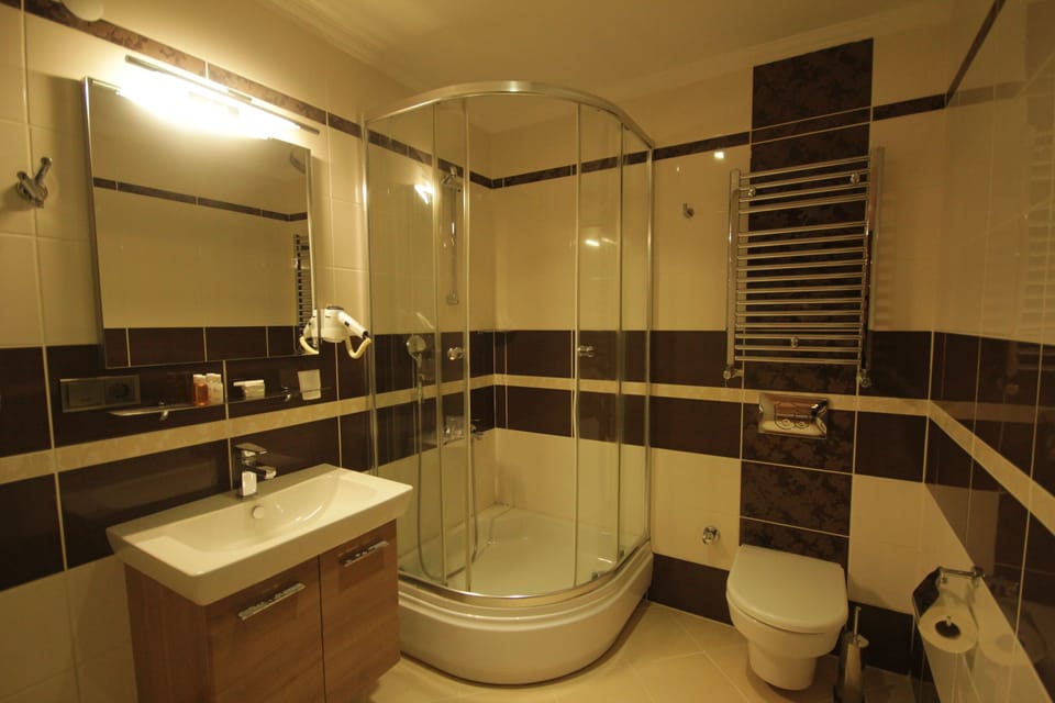 Deluxe Double or Twin Room, Mountain View | Bathroom | Shower, free toiletries, hair dryer, bathrobes