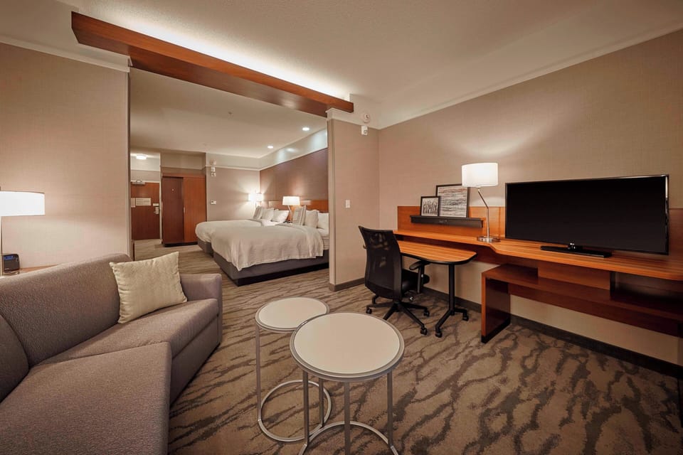 Executive Suite, 2 Queen Beds | In-room safe, desk, laptop workspace, blackout drapes
