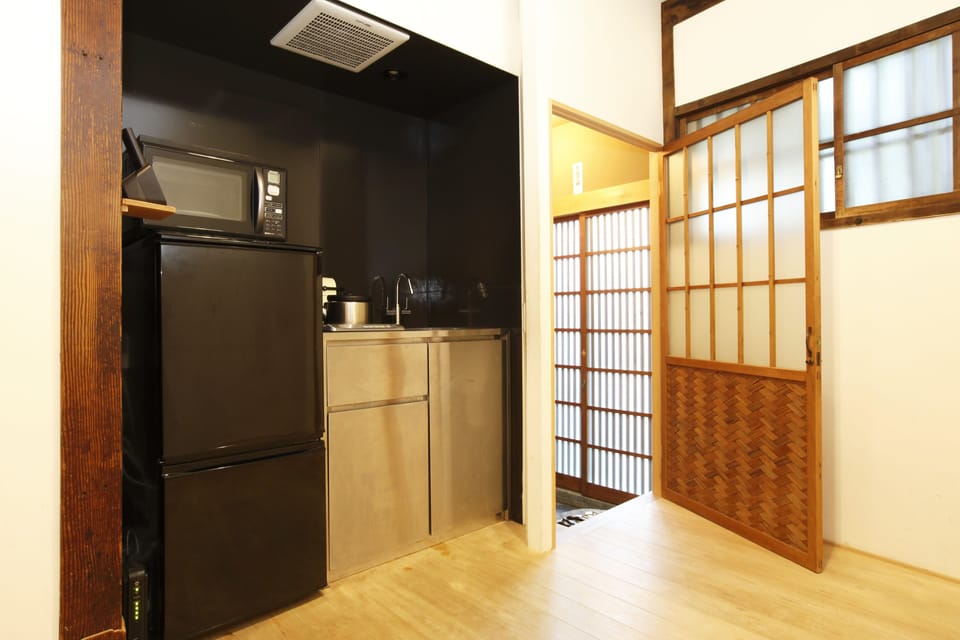 Shofu-an | Private kitchenette | Fridge, microwave, stovetop, espresso maker