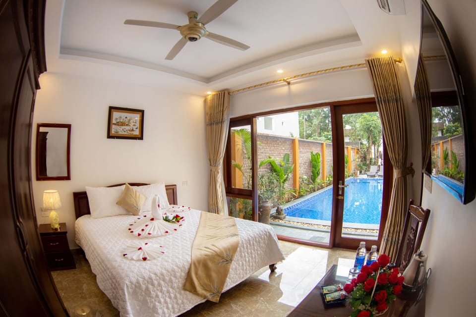 Deluxe Double Room, Pool View | Egyptian cotton sheets, premium bedding, memory foam beds, minibar