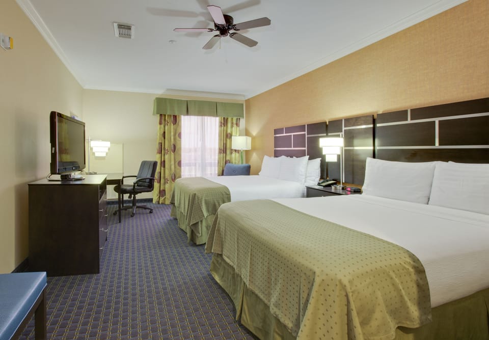 Standard Room, 2 Queen Beds | In-room safe, desk, iron/ironing board, cribs (free)