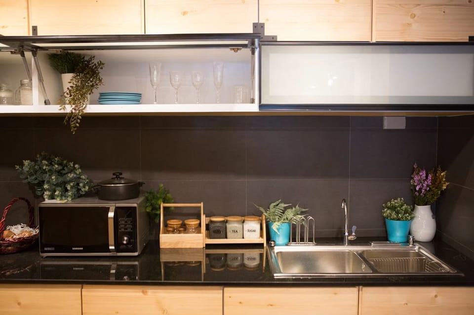 Shared fridge, microwave