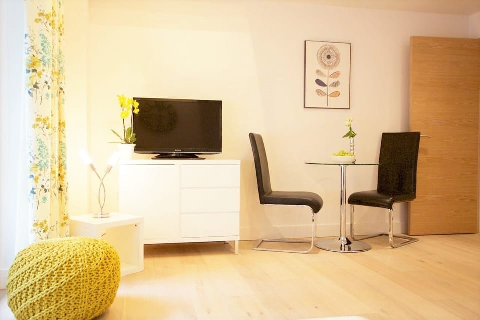 Apartment, 1 Bedroom, Kitchen | Living area | Flat-screen TV, DVD player, iPod dock