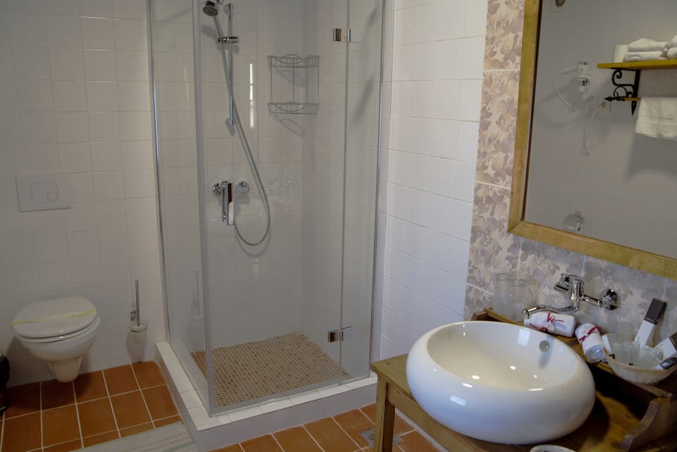 Deluxe Studio Suite | Bathroom | Shower, eco-friendly toiletries, hair dryer, bathrobes