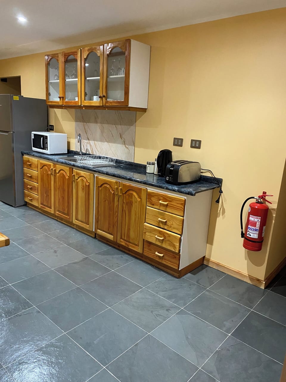 Shared fridge, microwave
