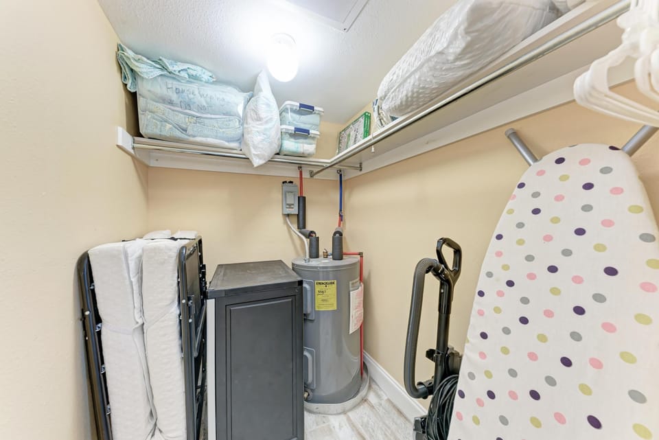 Bedroom 2 closet, rollout cot