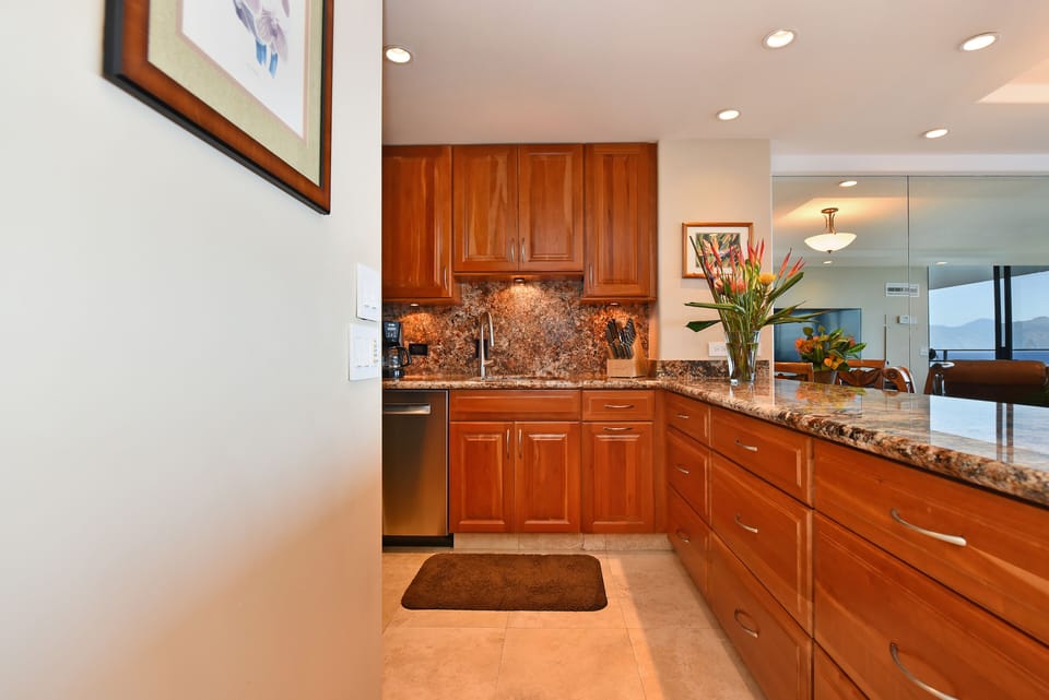 Elegant and beautiful cabinets and granite countertops