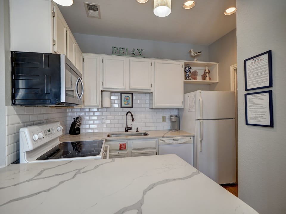 Recently remodeled with quartz countertops