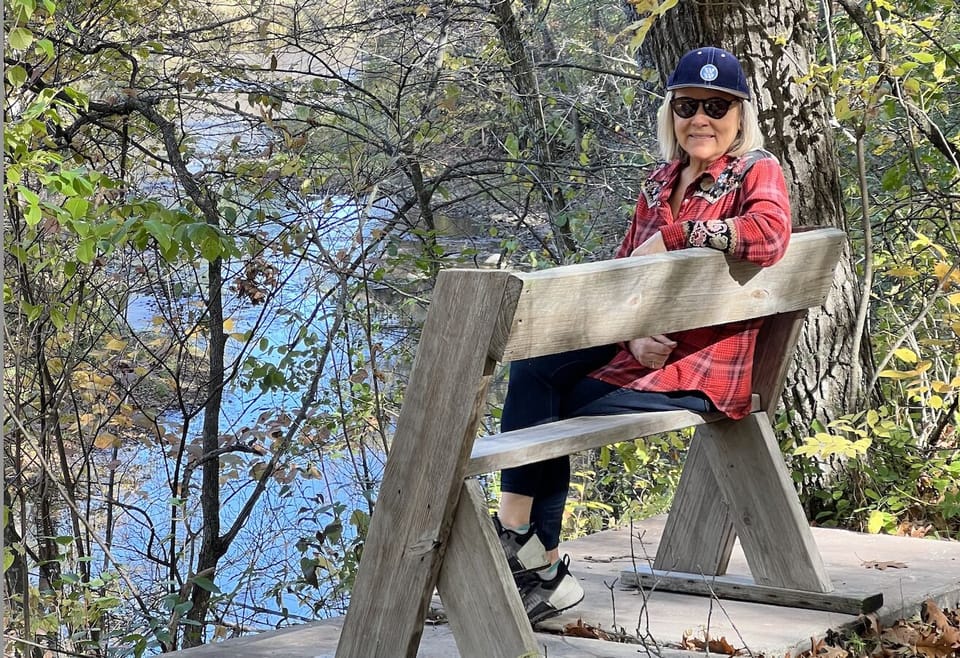 Enjoy a rest on the bench overlooking the Root River

