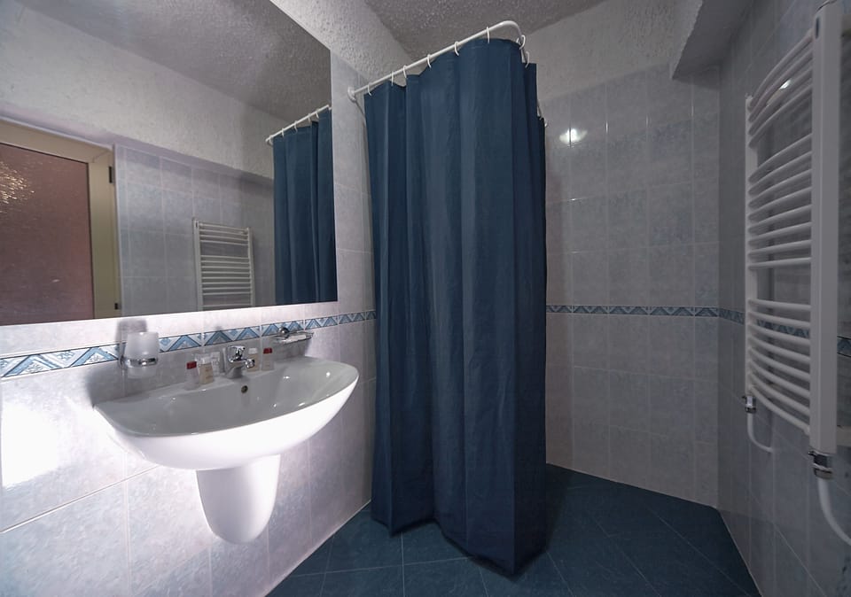 Shower, free toiletries, hair dryer, bathrobes