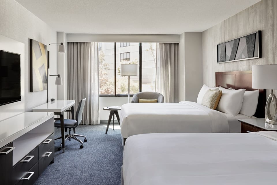 Premium bedding, pillowtop beds, in-room safe, desk