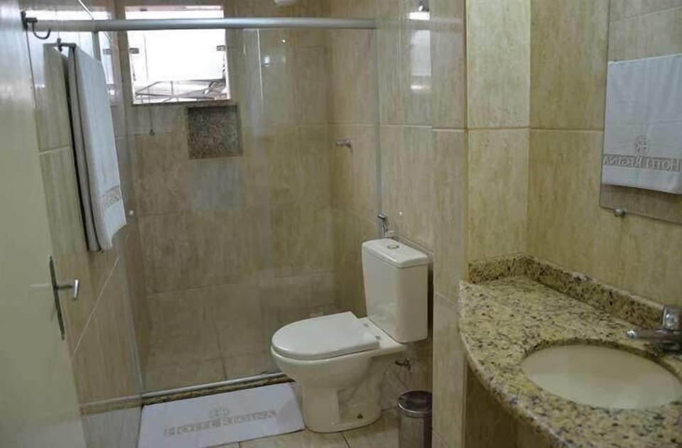 Shower, hair dryer (on request), towels