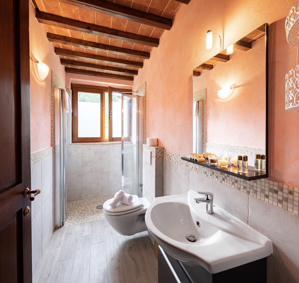 Classic Twin Room, 2 Twin Beds, Private Bathroom | Bathroom | Free toiletries, hair dryer, towels, soap