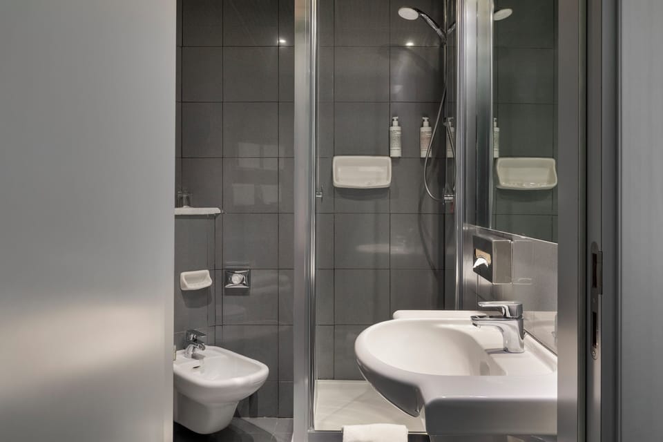 Standard Double or Twin Room | Bathroom | Shower, eco-friendly toiletries, hair dryer, bidet