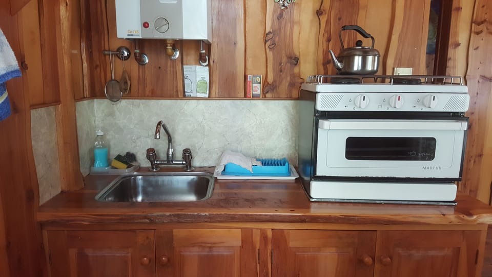 Traditional Cabin, 2 Bedrooms | Private kitchen | Fridge, oven, stovetop, rice cooker