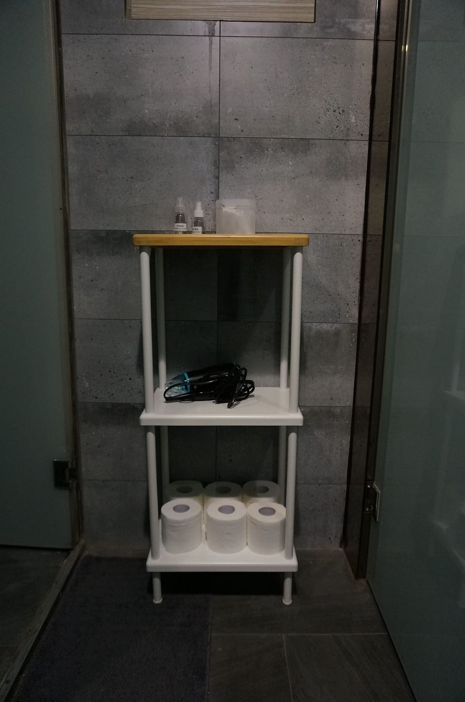 Shower, hair dryer
