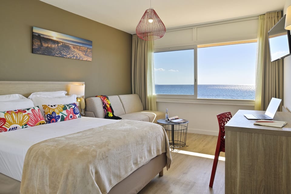 Room, Sea View | Premium bedding, in-room safe, desk, blackout drapes