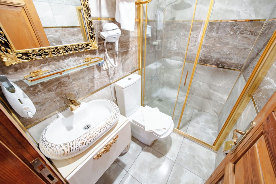 Deluxe Studio Suite | Bathroom | Shower, free toiletries, hair dryer, slippers