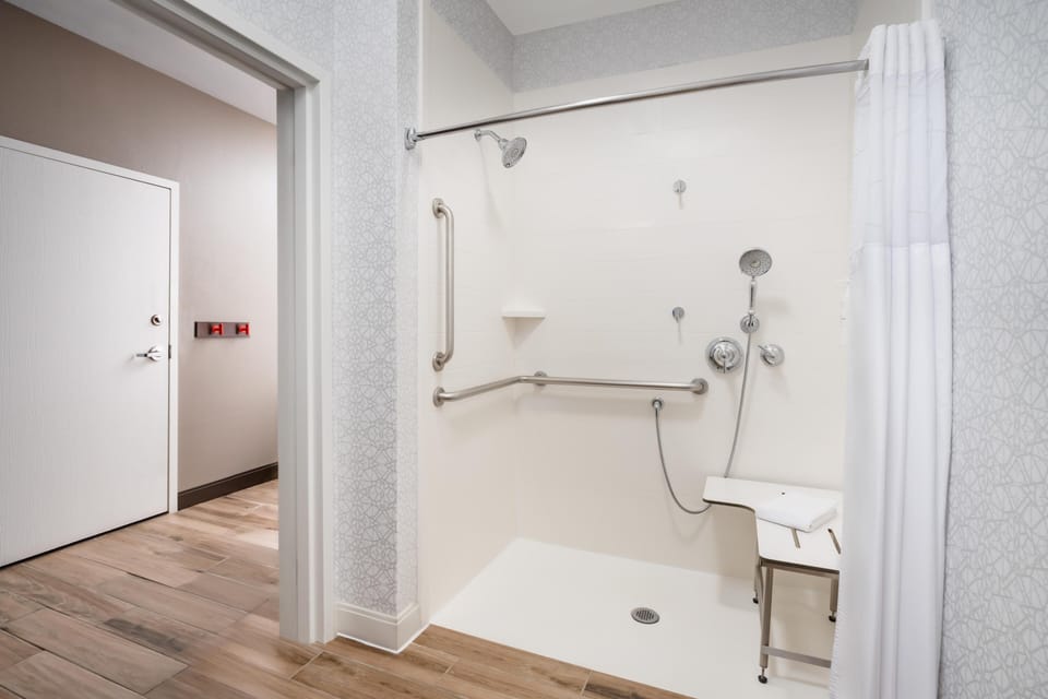 Room, 1 King Bed, Accessible, Non Smoking | Bathroom shower