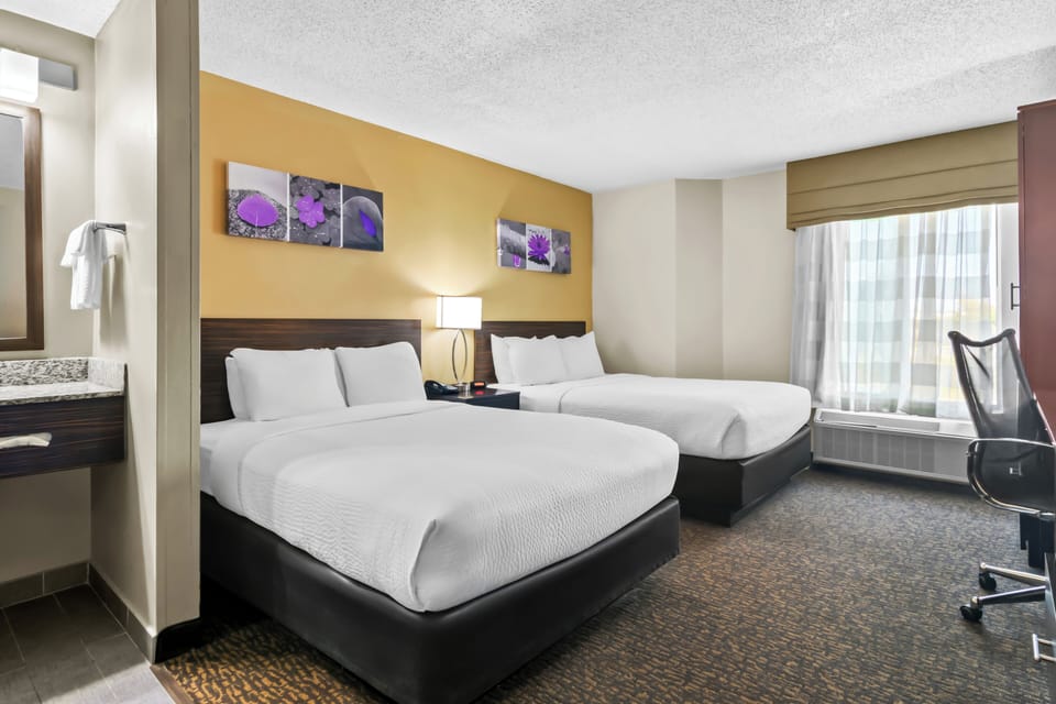 Standard Double Room, 2 Double Beds, Non Smoking | Premium bedding, desk, iron/ironing board, free WiFi