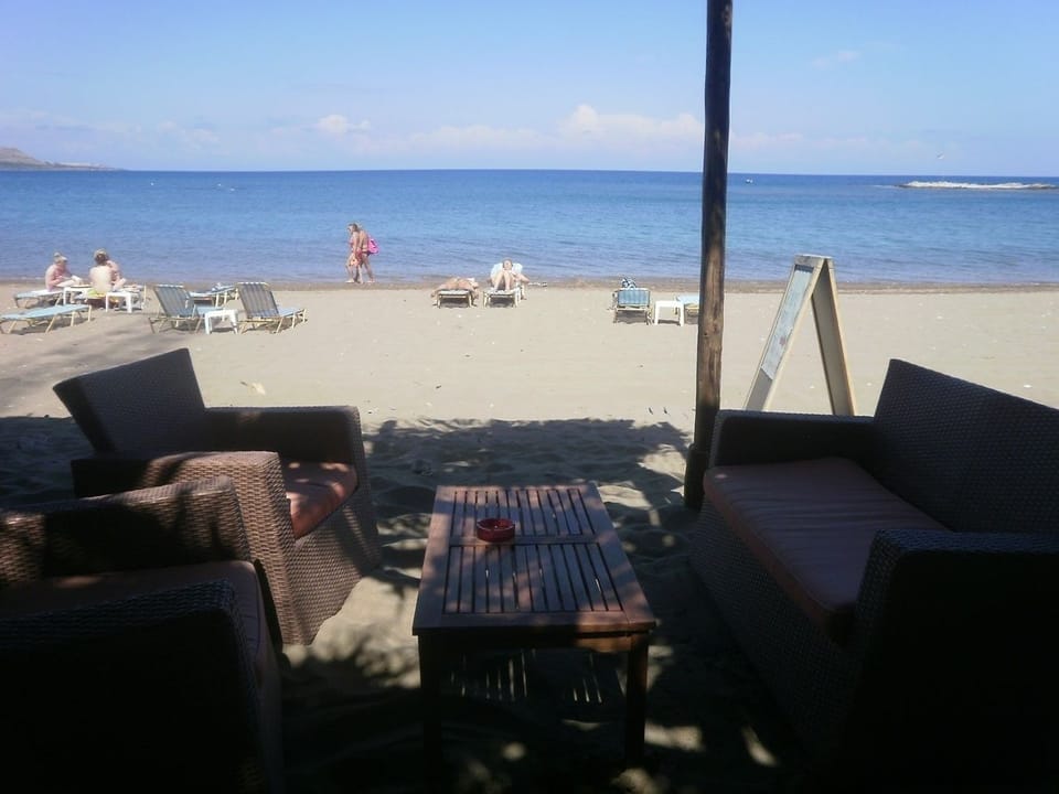 On the beach, beach bar