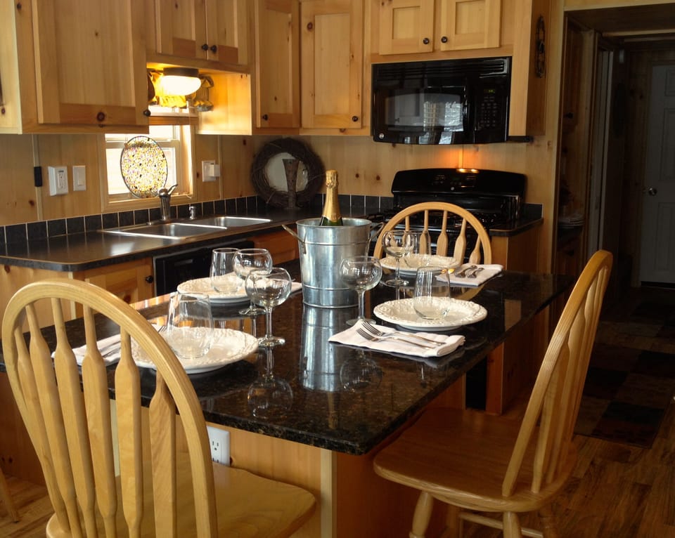 Kitchen and center island