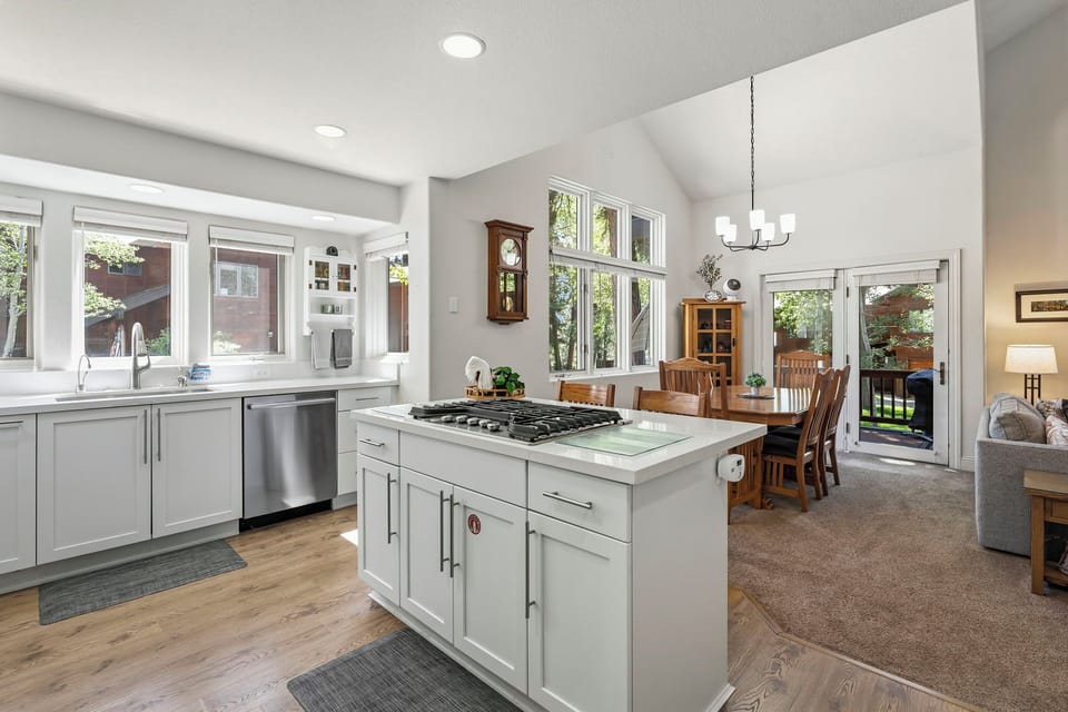 Kitchen Island overlooks Great Room