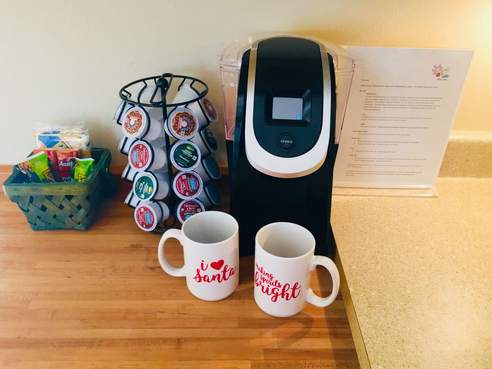 Snacks are waiting for you when you arrive and there is always coffee!