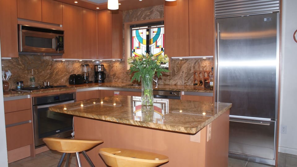Our well equipped, designer kitchen is mentioned in many of our reviews!