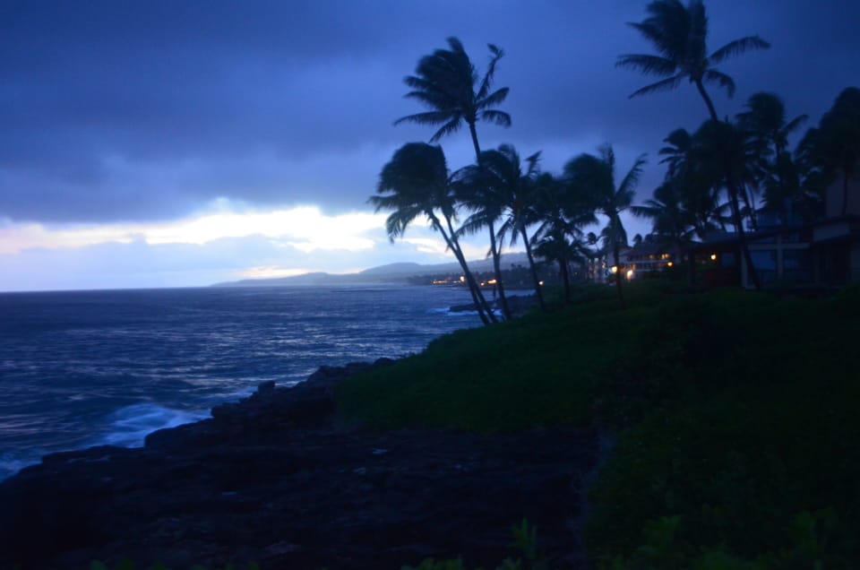 Gather at Makahuena Point, just outside the condo for sunset and twilight views.
