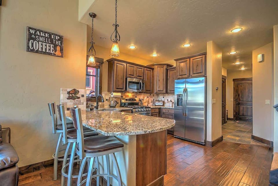Bar top in the kitchen.