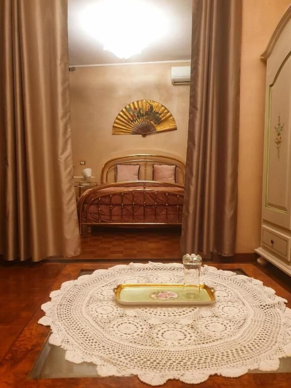Down comforters, desk, blackout drapes, iron/ironing board (on request)