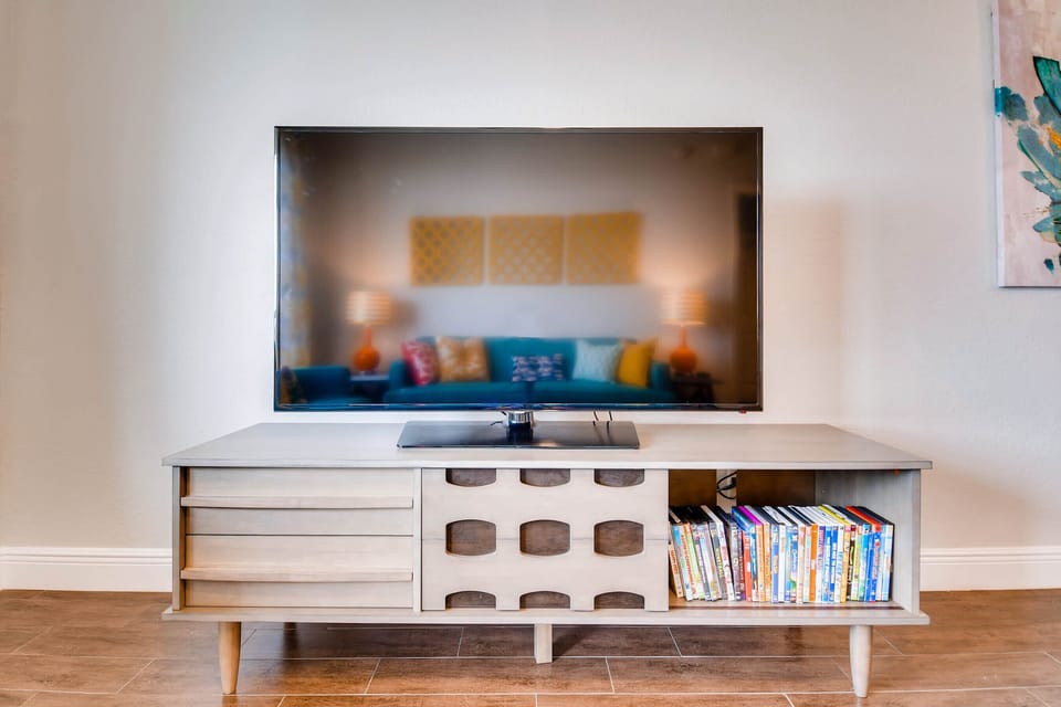 58 inch Smart TV, Blu Ray Player and over 30 kids DVDs and blu ray discs