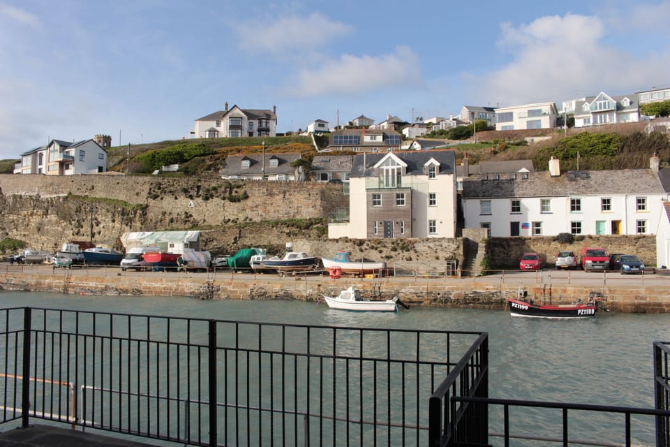 Patio overlooking harbour